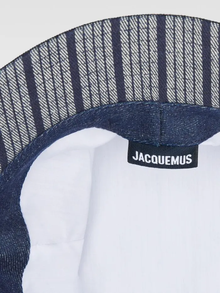 JACQUEMUS The Gadjo Bucket Hat Navy Navy Stripes WomenMen Hats JACQUEMUS The Gadjo Bucket Hat Navy Navy Stripes WomenMen Hats