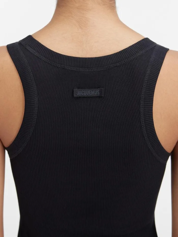 JACQUEMUS The Gros Grain Bodysuit Black Women Tops and Shirts JACQUEMUS The Gros Grain Bodysuit Black Women Tops and Shirts