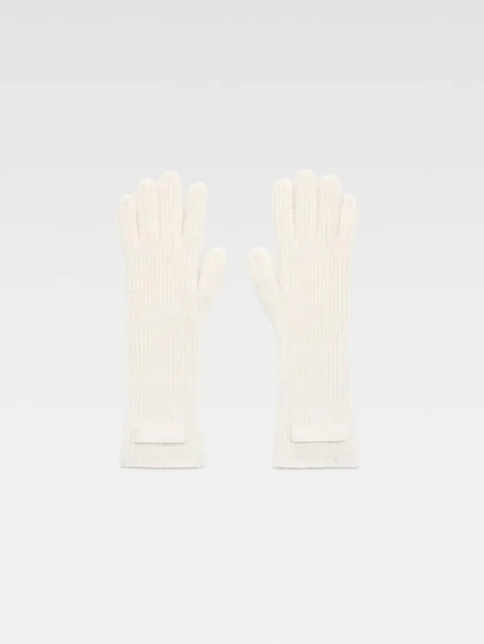 JACQUEMUS The Gros Grain Gloves Offwhite WomenMen Scarves Beanies and Gloves