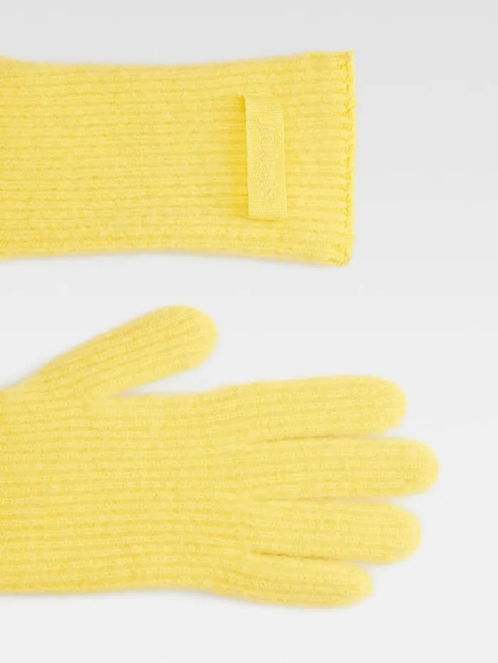 JACQUEMUS The Gros Grain Gloves Yellow WomenMen Scarves Beanies and Gloves JACQUEMUS The Gros Grain Gloves Yellow WomenMen Scarves Beanies and Gloves