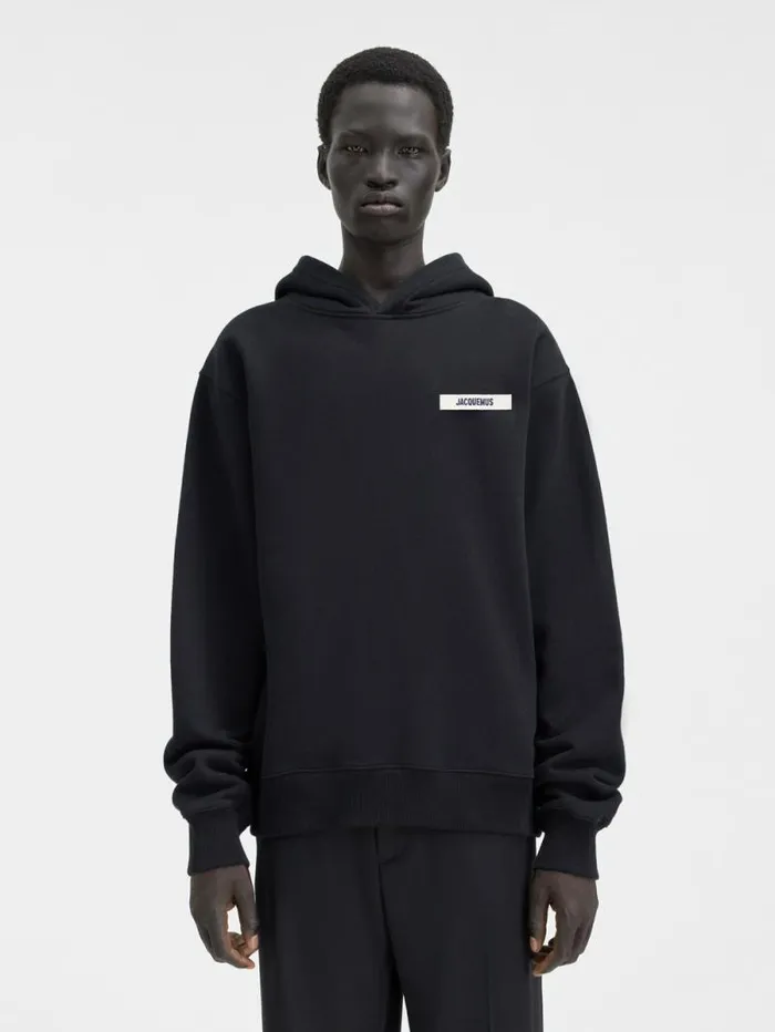 JACQUEMUS The Gros Grain Hoodie Black WomenMen Sweatshirts and Joggings