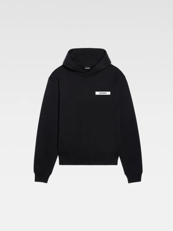 JACQUEMUS The Gros Grain Hoodie Black WomenMen Sweatshirts and Joggings JACQUEMUS The Gros Grain Hoodie Black WomenMen Sweatshirts and Joggings
