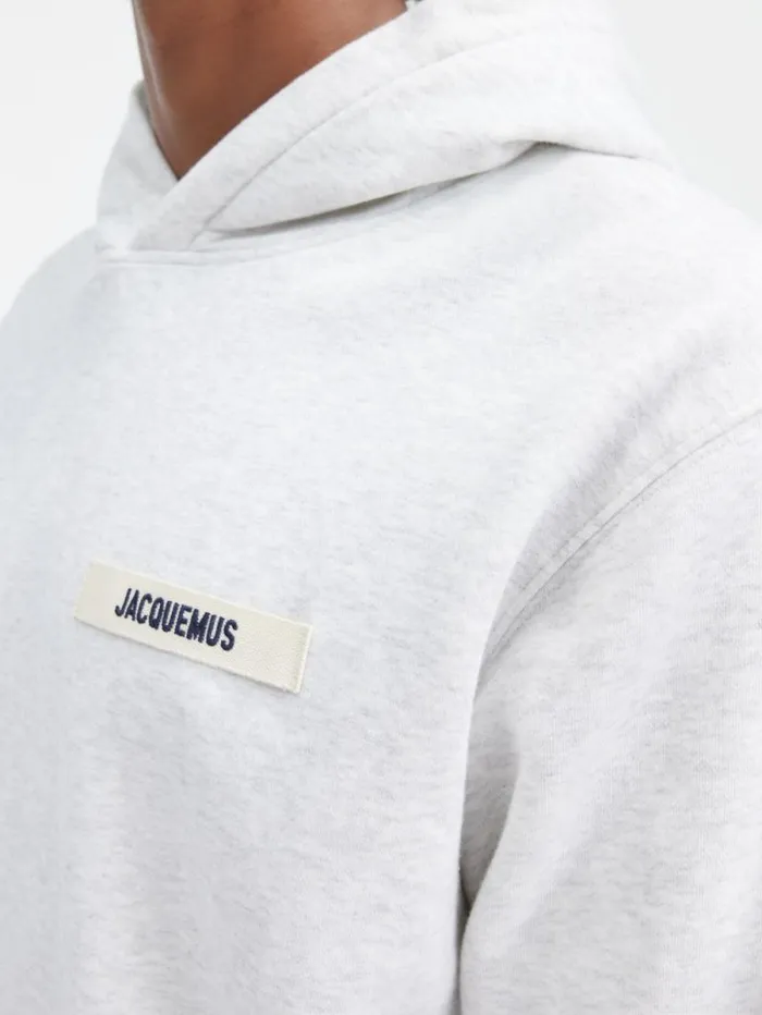 JACQUEMUS The Gros Grain Hoodie Grey WomenMen Sweatshirts and Joggings