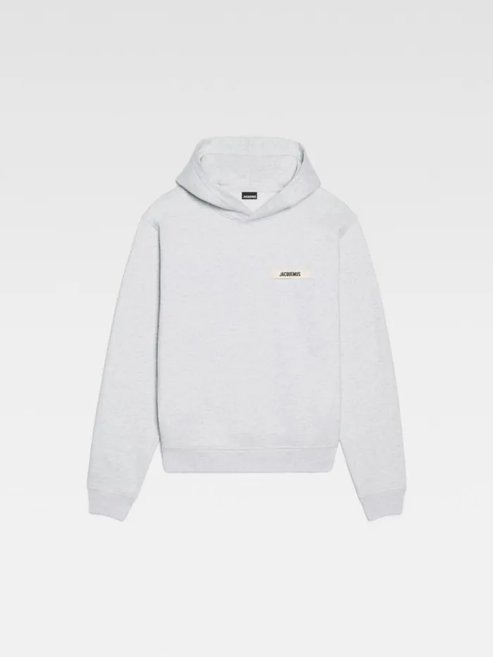 JACQUEMUS The Gros Grain Hoodie Grey WomenMen Sweatshirts and Joggings