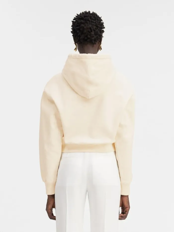 JACQUEMUS The Gros Grain Hoodie Light Beige Women Sweatshirts and Joggings JACQUEMUS The Gros Grain Hoodie Light Beige Women Sweatshirts and Joggings