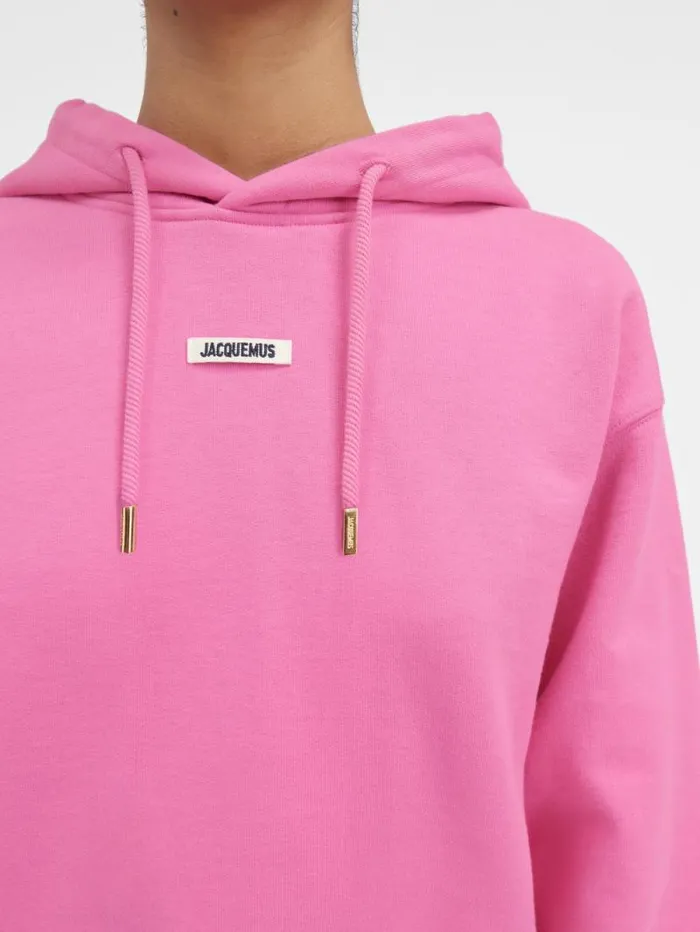 JACQUEMUS The Gros Grain Hoodie Pink Women Sweatshirts and Joggings JACQUEMUS The Gros Grain Hoodie Pink Women Sweatshirts and Joggings