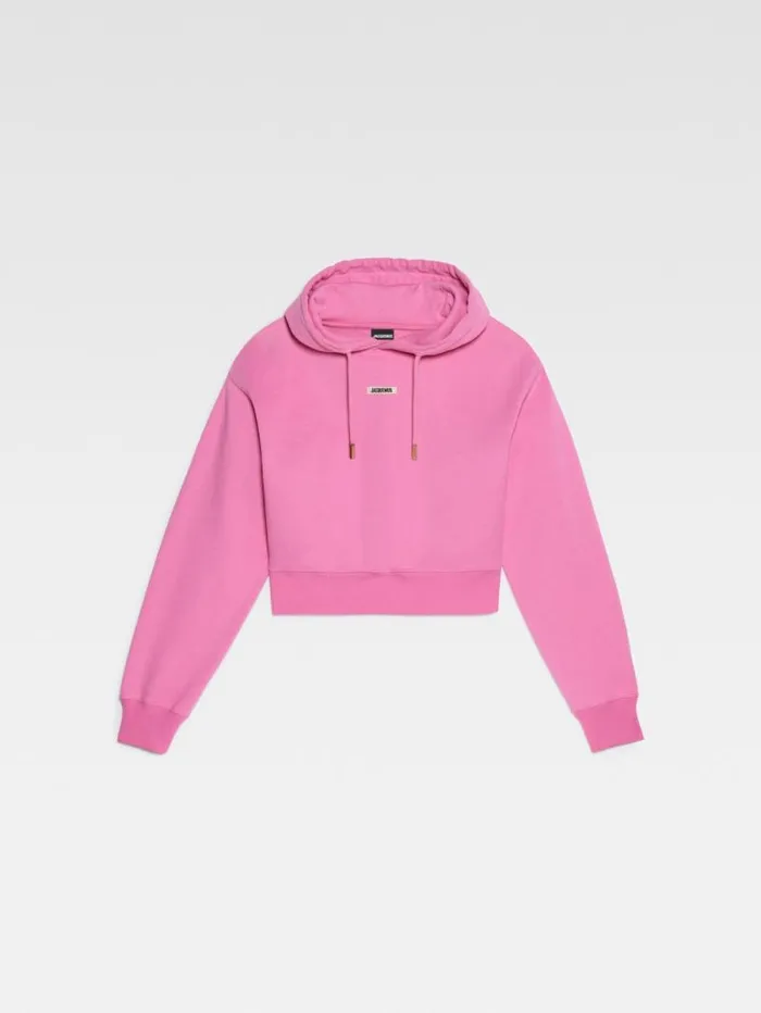 JACQUEMUS The Gros Grain Hoodie Pink Women Sweatshirts and Joggings JACQUEMUS The Gros Grain Hoodie Pink Women Sweatshirts and Joggings