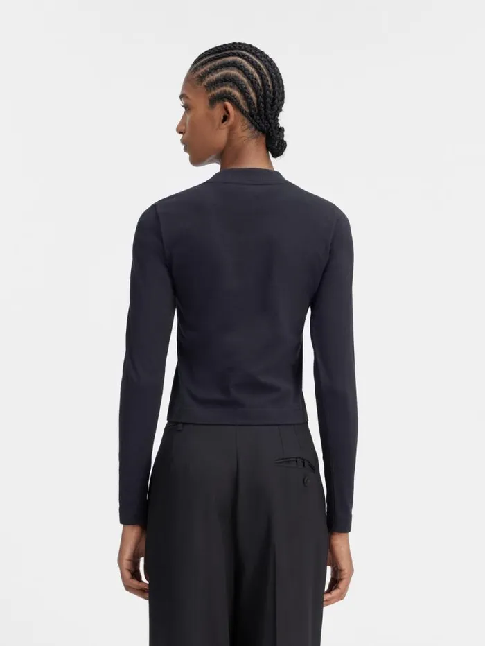 JACQUEMUS The Gros Grain Longsleeve Tshirt Black Women Tshirts