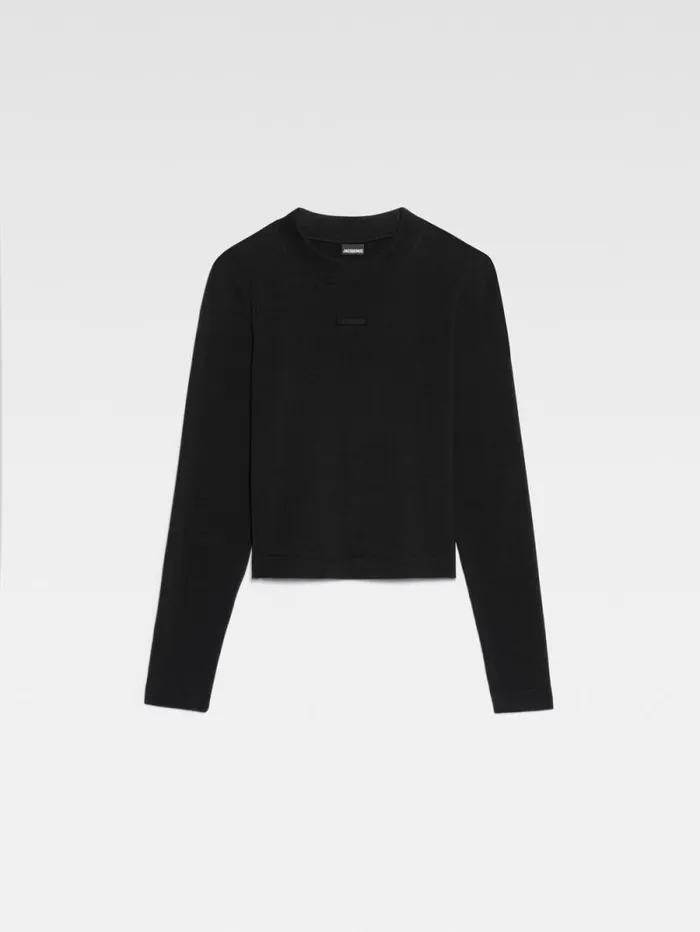JACQUEMUS The Gros Grain Longsleeve Tshirt Black Women Tshirts