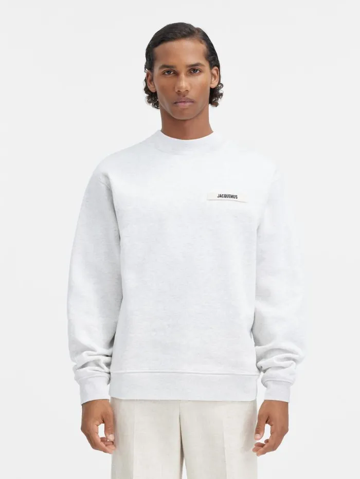 JACQUEMUS The Gros Grain Sweatshirt Grey WomenMen Sweatshirts and Joggings