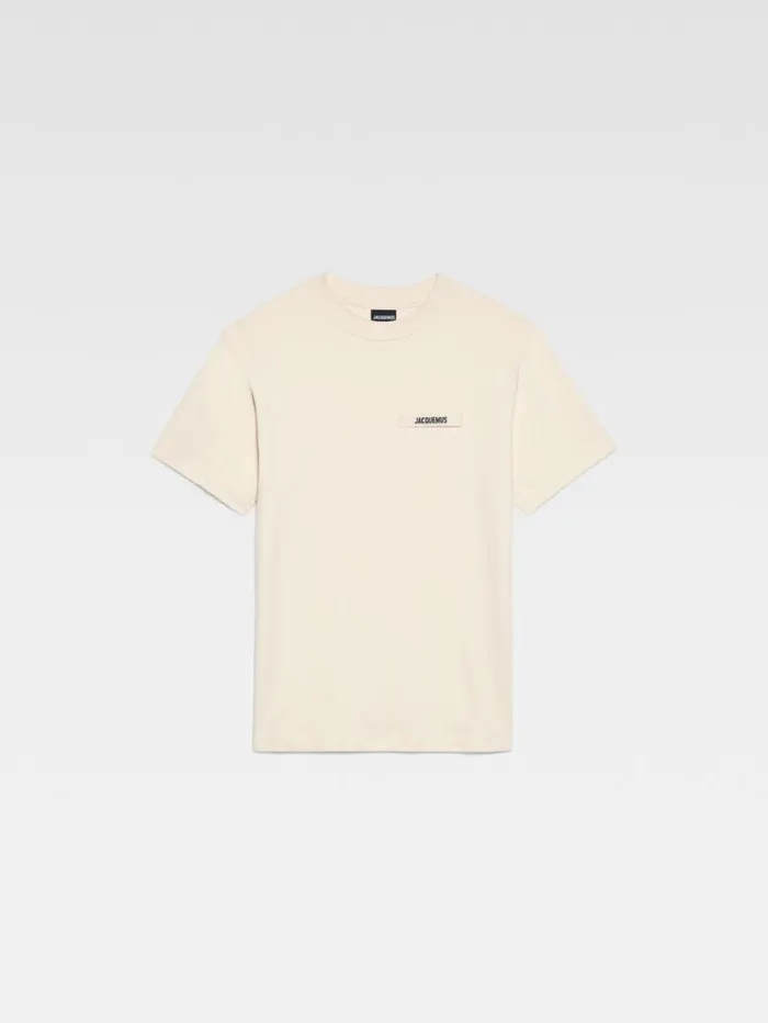 JACQUEMUS The Gros Grain Tshirt Beige WomenMen Tshirts