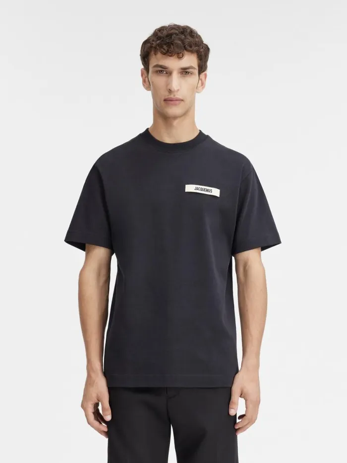 JACQUEMUS The Gros Grain Tshirt Black WomenMen Tshirts