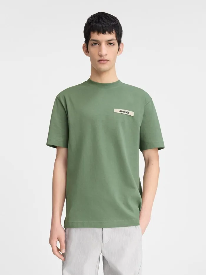 JACQUEMUS The Gros Grain Tshirt Light Green WomenMen Tshirts