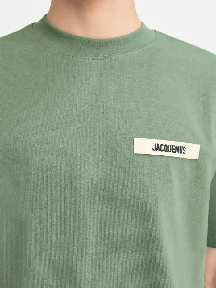 JACQUEMUS The Gros Grain Tshirt Light Green WomenMen Tshirts