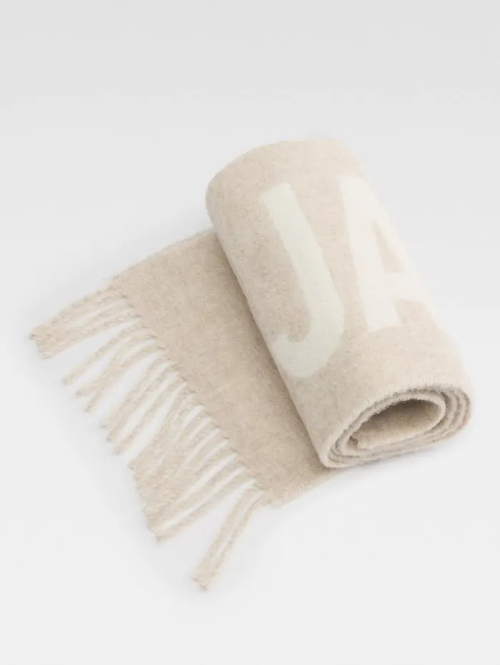 JACQUEMUS The Jacquemus Mini Scarf Multibeige WomenMen Scarves Beanies and Gloves