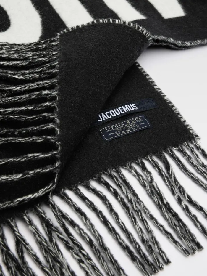 JACQUEMUS The Jacquemus Scarf Black WomenMen Scarves Beanies and Gloves JACQUEMUS The Jacquemus Scarf Black WomenMen Scarves Beanies and Gloves