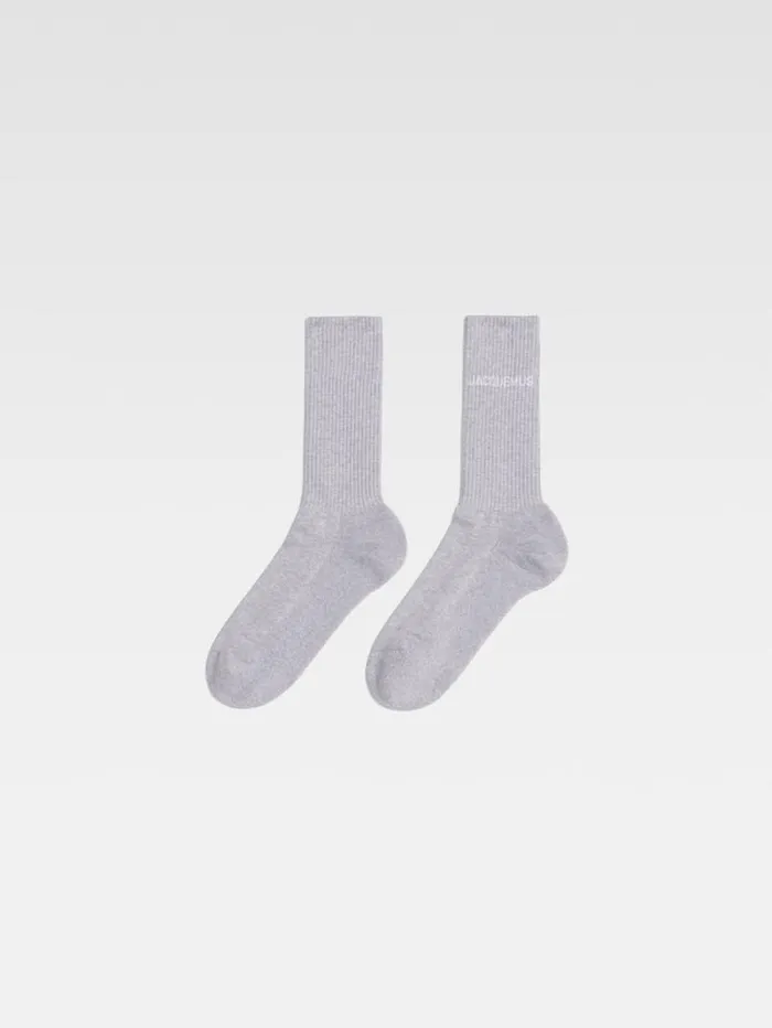 JACQUEMUS The Jacquemus Socks Medium Grey WomenMen Textile Accessories