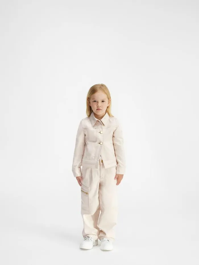 JACQUEMUS The Kids039 DeNmes Denim Jacket Offwhite WomenMen Tops