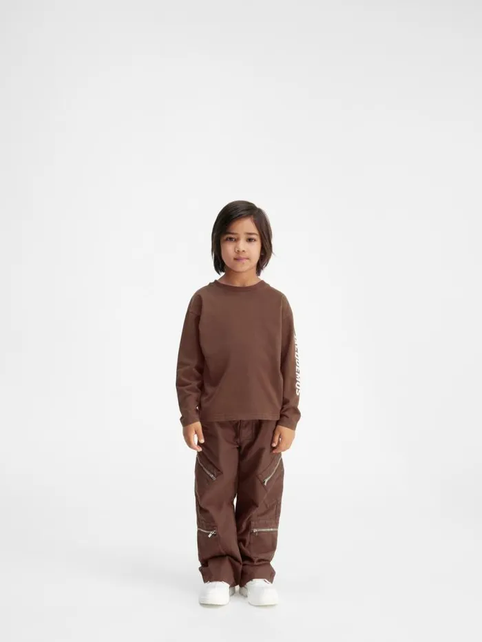 JACQUEMUS The Kids039 Longsleeve Tshirt Dark Brown WomenMen Tops