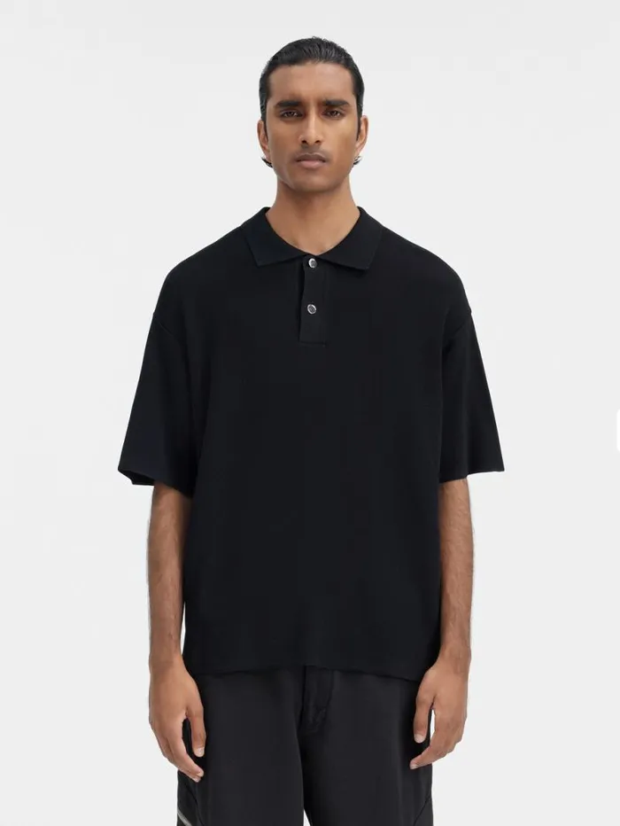 JACQUEMUS The Knit Polo Shirt Black Men Knits