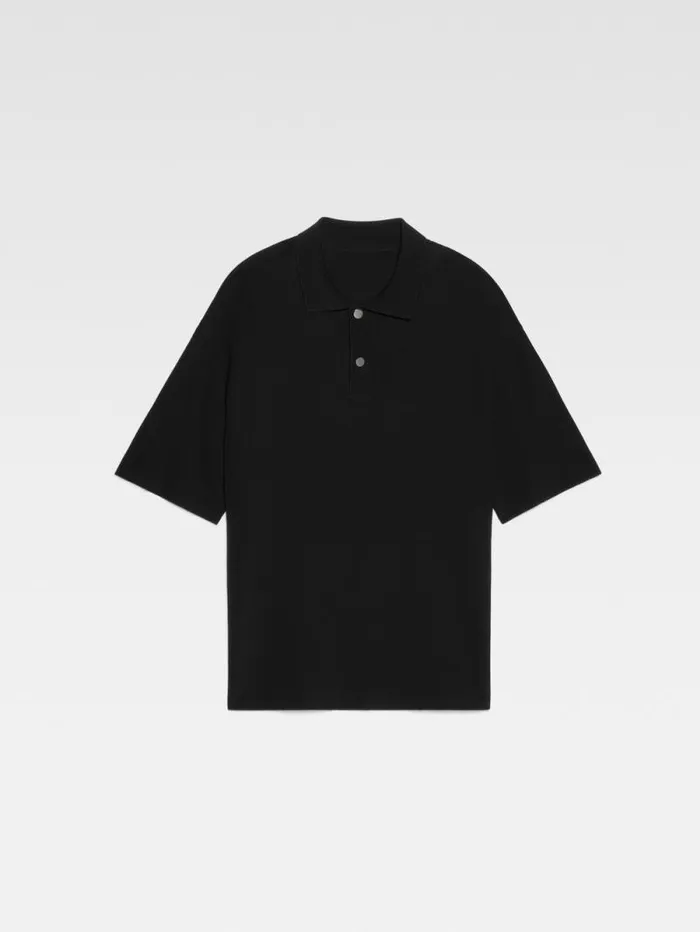 JACQUEMUS The Knit Polo Shirt Black Men Knits JACQUEMUS The Knit Polo Shirt Black Men Knits