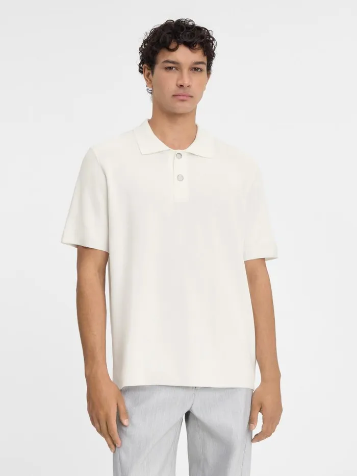 JACQUEMUS The Knit Polo Shirt Offwhite Men Knits JACQUEMUS The Knit Polo Shirt Offwhite Men Knits