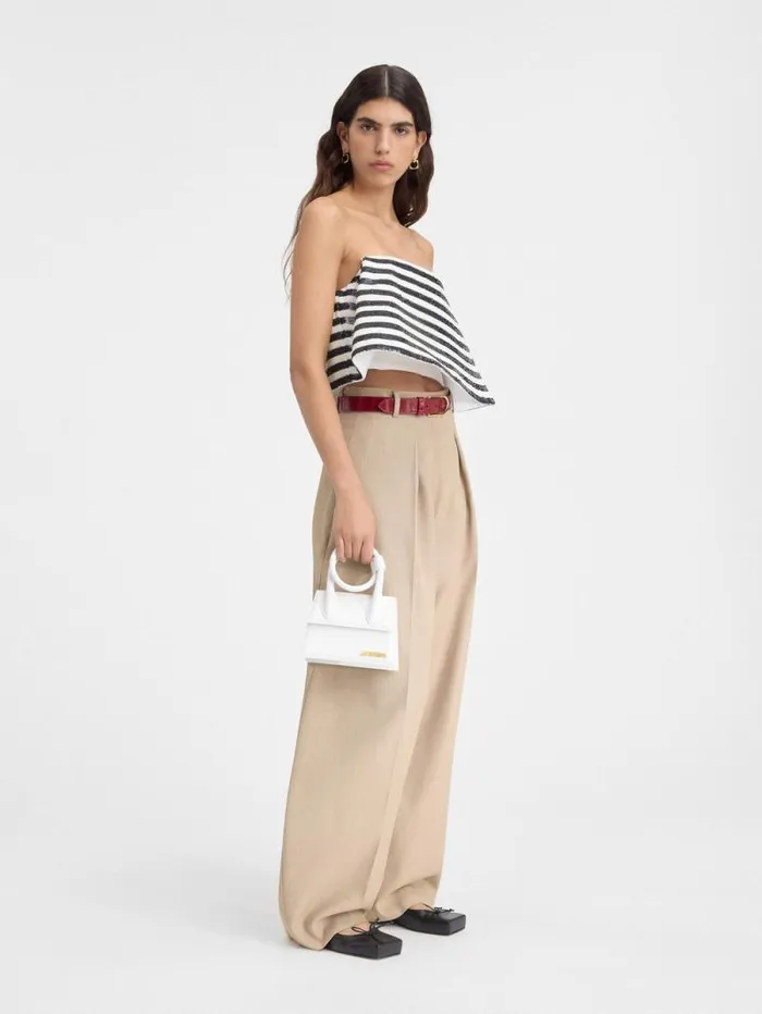 JACQUEMUS The Knot Chiquito White Women Crossbody and Handbags JACQUEMUS The Knot Chiquito White Women Crossbody and Handbags