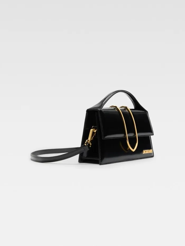 JACQUEMUS The Large Bambino Black Women Crossbody and Handbags JACQUEMUS The Large Bambino Black Women Crossbody and Handbags