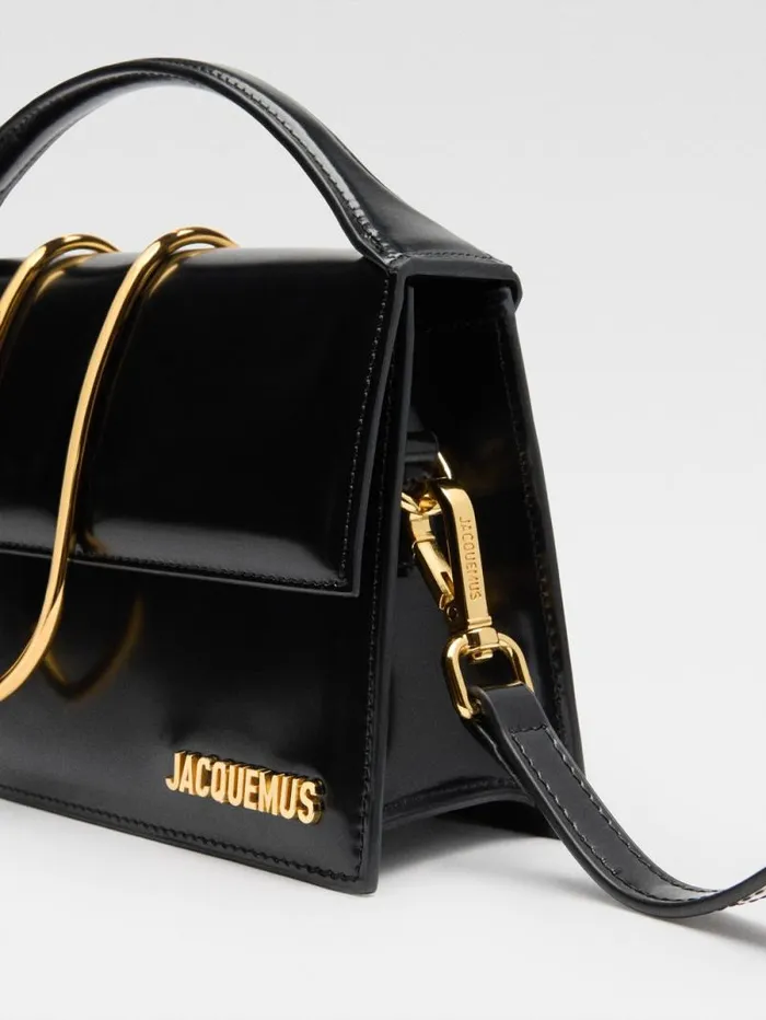 JACQUEMUS The Large Bambino Black Women Crossbody and Handbags JACQUEMUS The Large Bambino Black Women Crossbody and Handbags