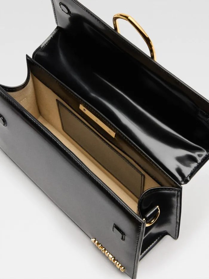 JACQUEMUS The Large Bambino Black Women Crossbody and Handbags JACQUEMUS The Large Bambino Black Women Crossbody and Handbags