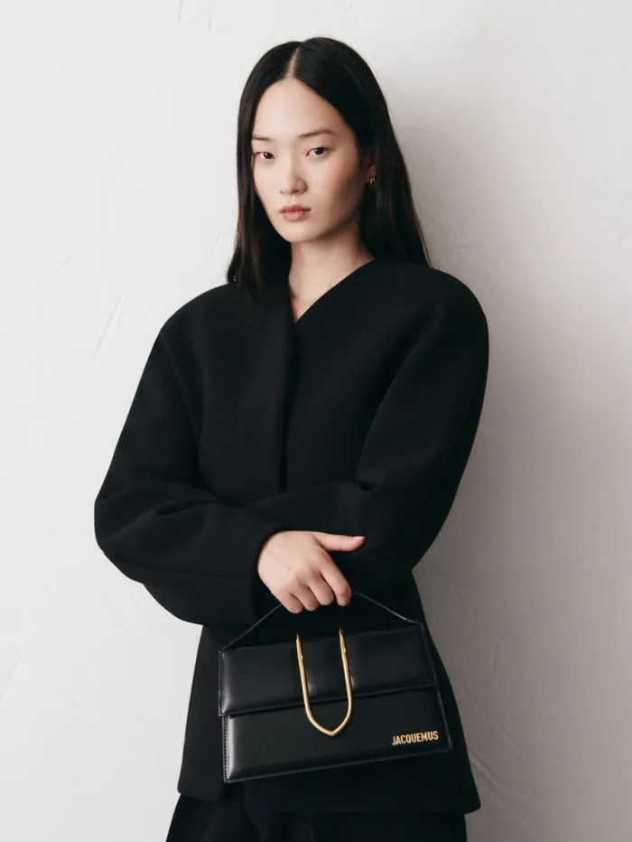 JACQUEMUS The Large Bambino Black Women Crossbody and Handbags JACQUEMUS The Large Bambino Black Women Crossbody and Handbags