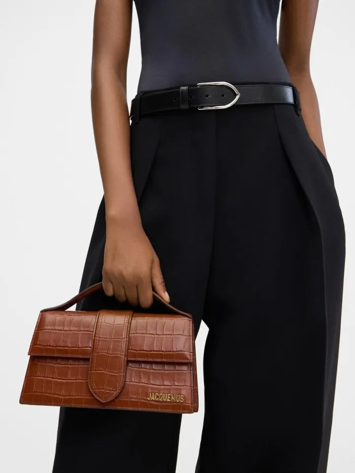 JACQUEMUS The Large Bambino Brown Women Crossbody and Handbags JACQUEMUS The Large Bambino Brown Women Crossbody and Handbags