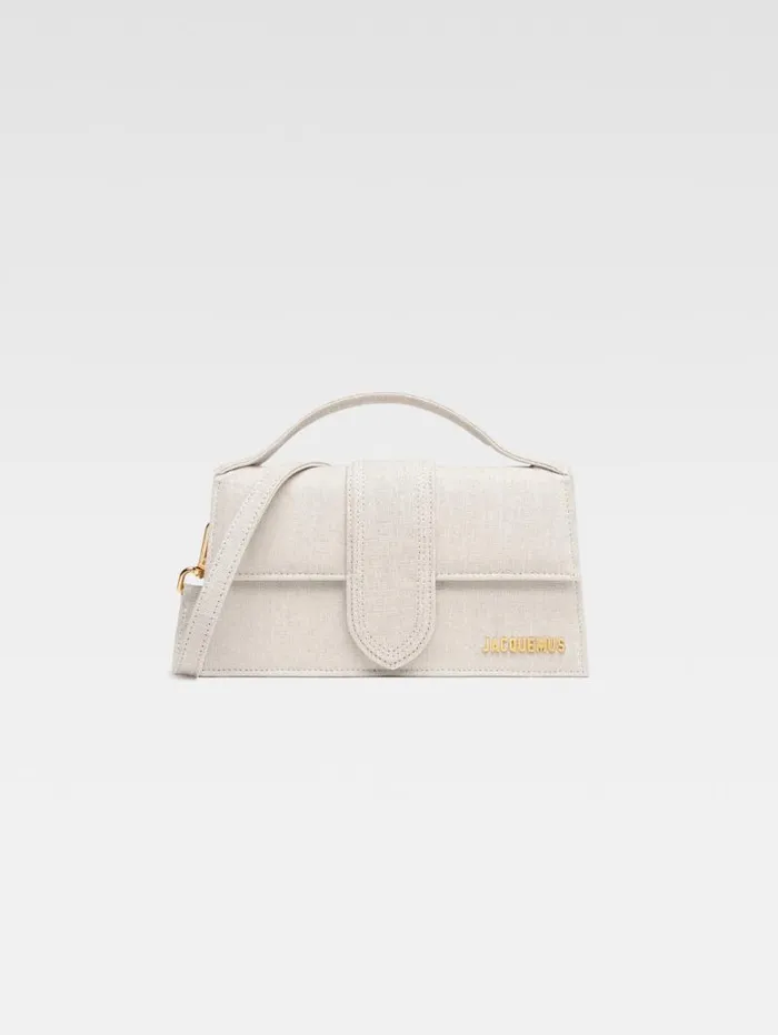 JACQUEMUS The Large Bambino Light Greige Women Crossbody and Handbags