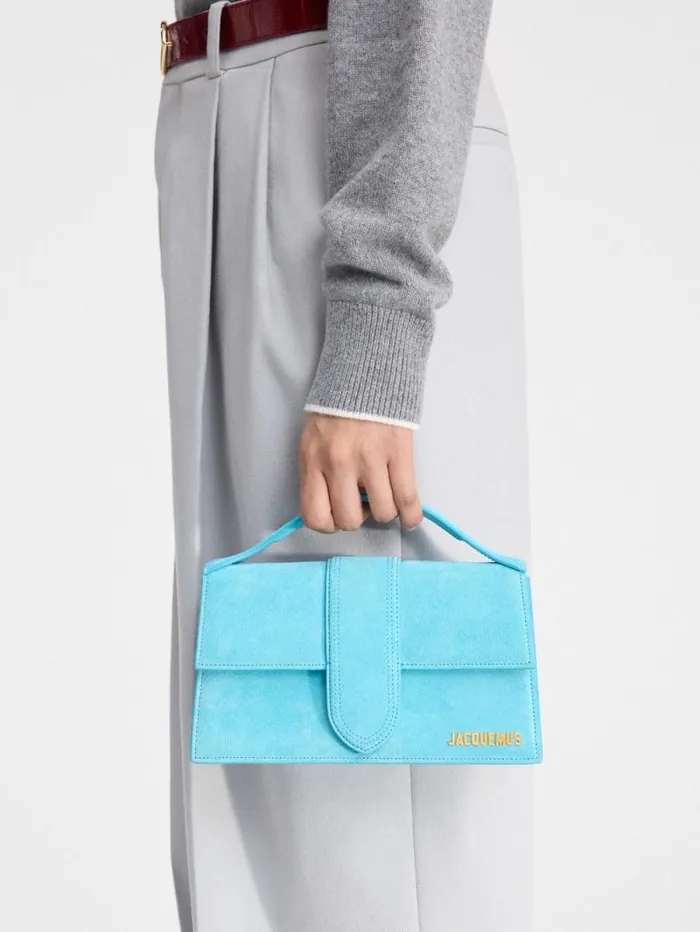 JACQUEMUS The Large Bambino Light Turquoise Women Crossbody and Handbags JACQUEMUS The Large Bambino Light Turquoise Women Crossbody and Handbags