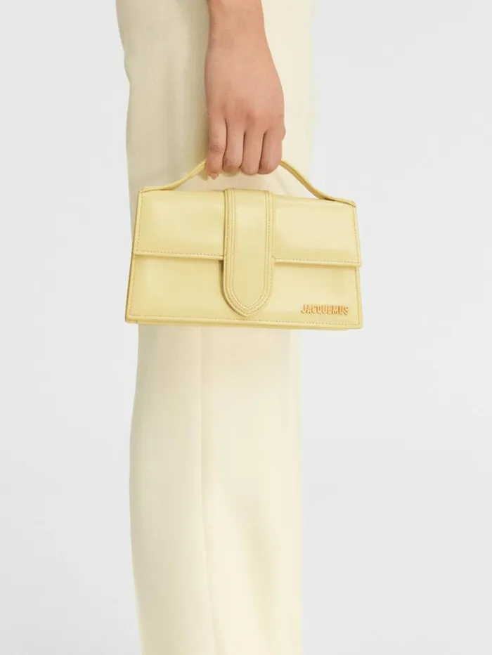 JACQUEMUS The Large Bambino Pale Yellow Women Crossbody and Handbags JACQUEMUS The Large Bambino Pale Yellow Women Crossbody and Handbags