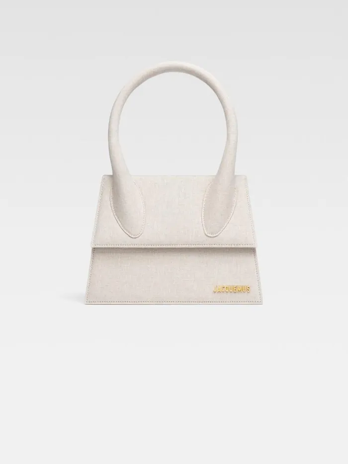 JACQUEMUS The Large Chiquito Light Greige Women Crossbody and Handbags
