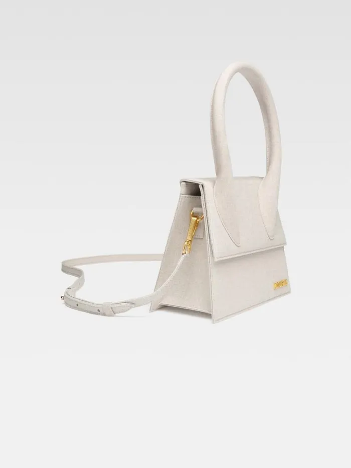 JACQUEMUS The Large Chiquito Light Greige Women Crossbody and Handbags JACQUEMUS The Large Chiquito Light Greige Women Crossbody and Handbags