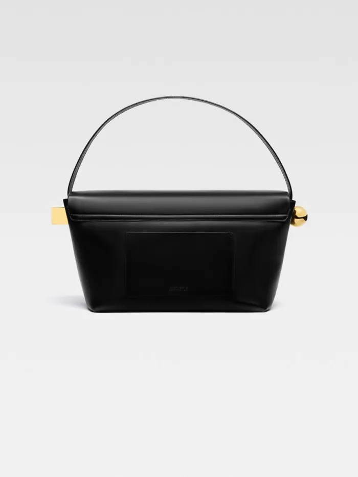 JACQUEMUS The Large Rond Carr Black Women Shoulder Bags