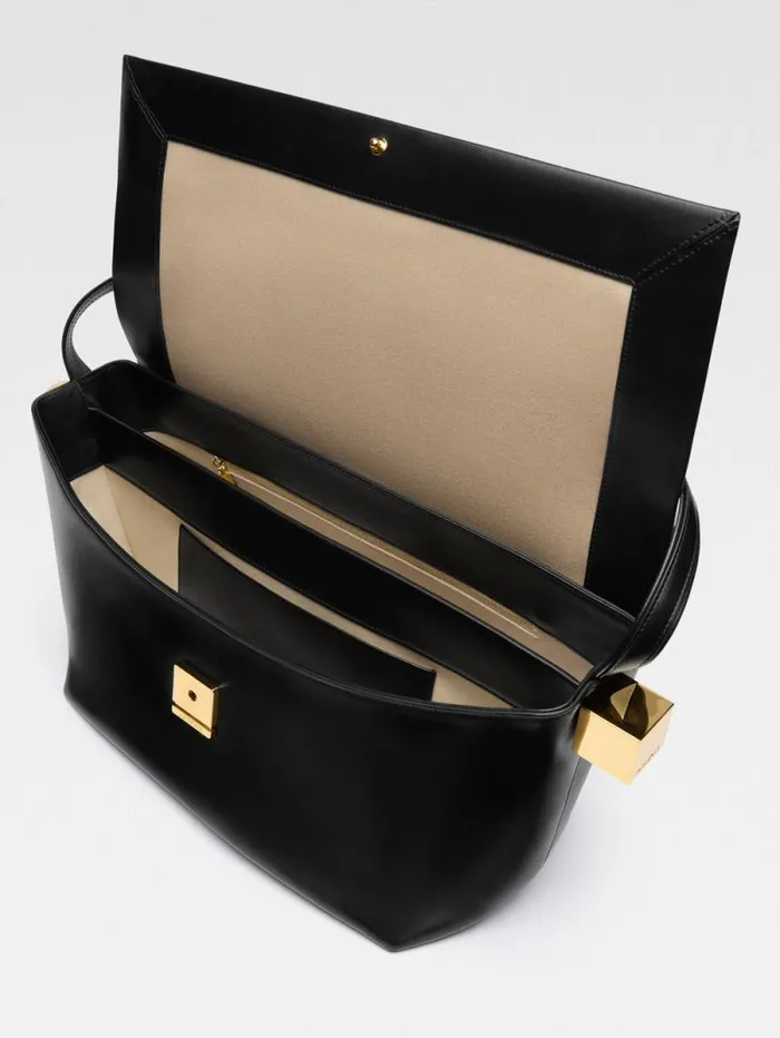 JACQUEMUS The Large Rond Carr Black Women Shoulder Bags