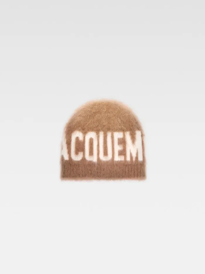 JACQUEMUS The Logo Beanie Camel WomenMen Scarves Beanies and Gloves