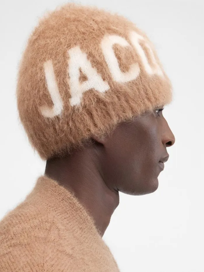 JACQUEMUS The Logo Beanie Camel WomenMen Scarves Beanies and Gloves