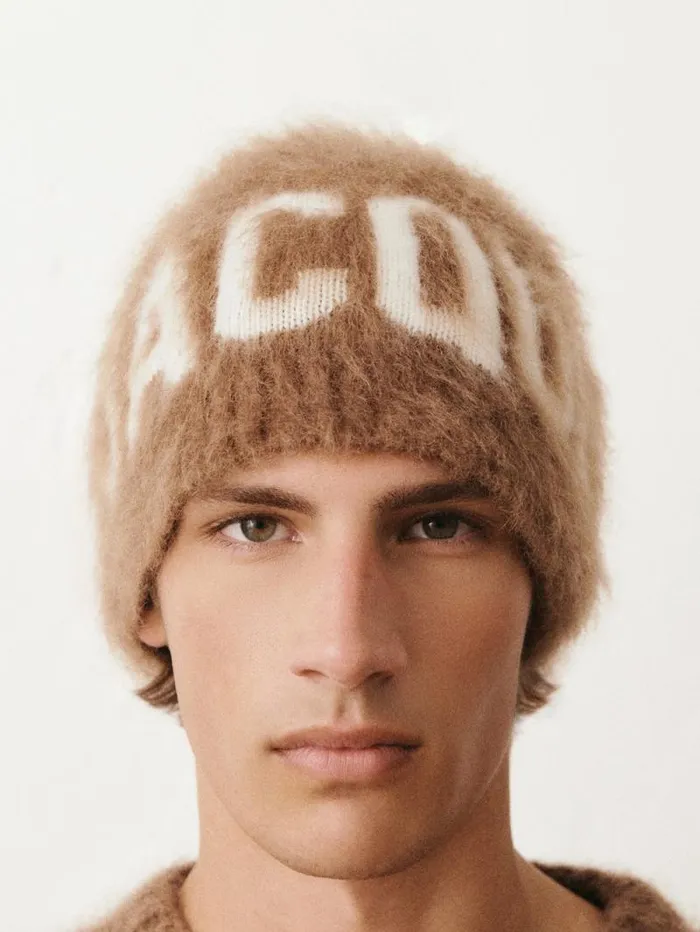 JACQUEMUS The Logo Beanie Camel WomenMen Scarves Beanies and Gloves