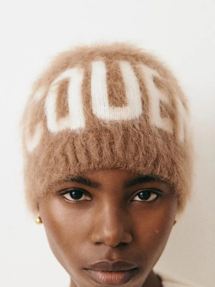 JACQUEMUS The Logo Beanie Camel WomenMen Scarves Beanies and Gloves