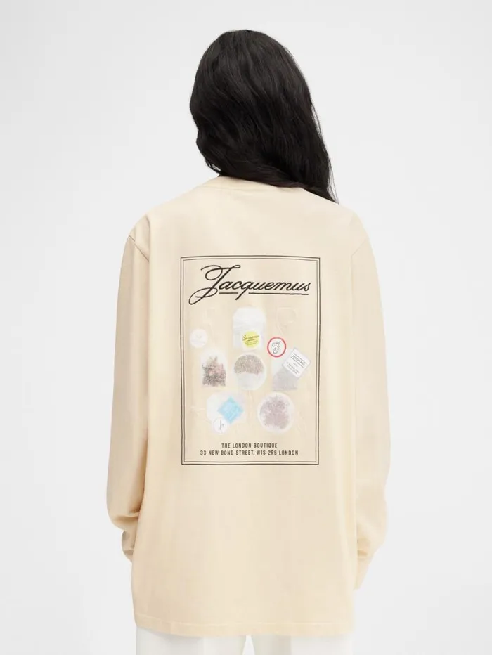 JACQUEMUS The London Tshirt Print Tea Collection WomenMen Tshirts