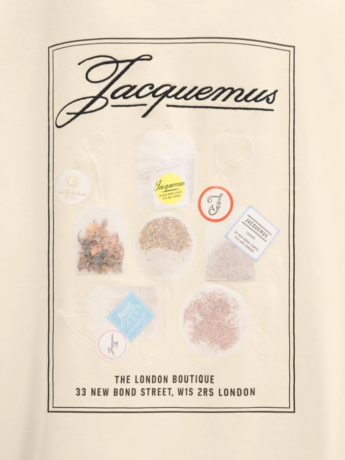 JACQUEMUS The London Tshirt Print Tea Collection WomenMen Tshirts