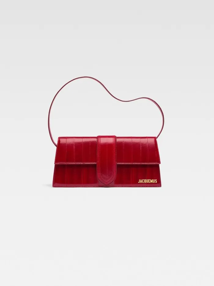 JACQUEMUS The Long Bambino Dark Red Women Shoulder Bags