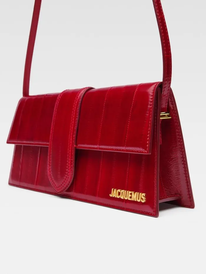 JACQUEMUS The Long Bambino Dark Red Women Shoulder Bags JACQUEMUS The Long Bambino Dark Red Women Shoulder Bags