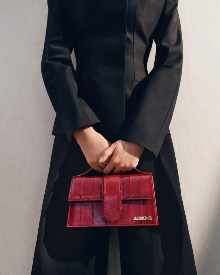 JACQUEMUS The Long Bambino Dark Red Women Shoulder Bags JACQUEMUS The Long Bambino Dark Red Women Shoulder Bags