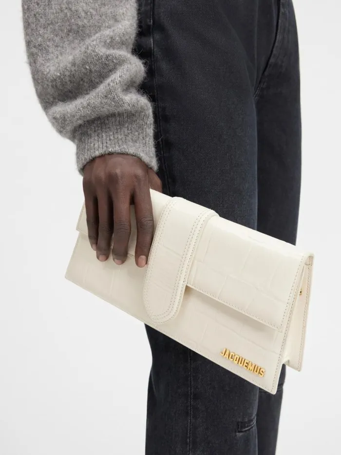 JACQUEMUS The Long Bambino Light Ivory Women Shoulder Bags JACQUEMUS The Long Bambino Light Ivory Women Shoulder Bags
