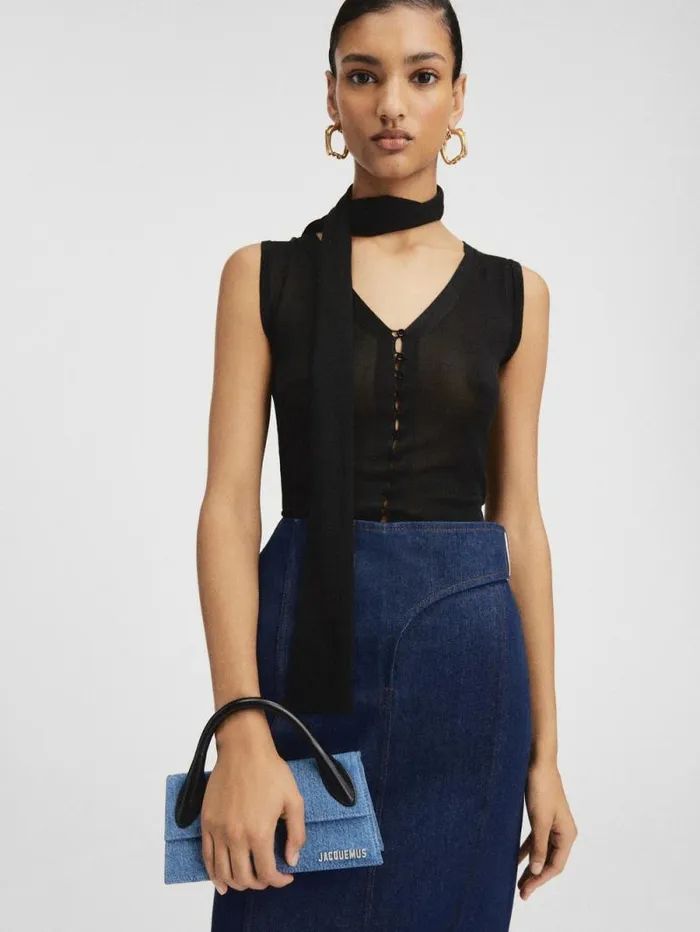 JACQUEMUS The Long Chiquito Blue Women Crossbody and Handbags JACQUEMUS The Long Chiquito Blue Women Crossbody and Handbags